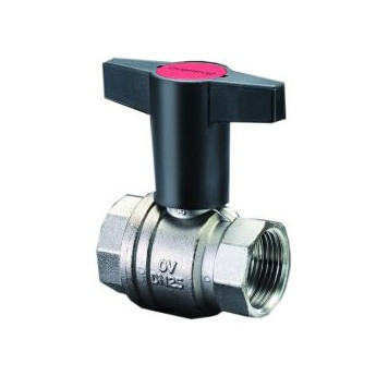 Кран Овентроп шаровой (20) "Obtibal"  3/4" гг маховик пластик, PN16 (107 71 06)