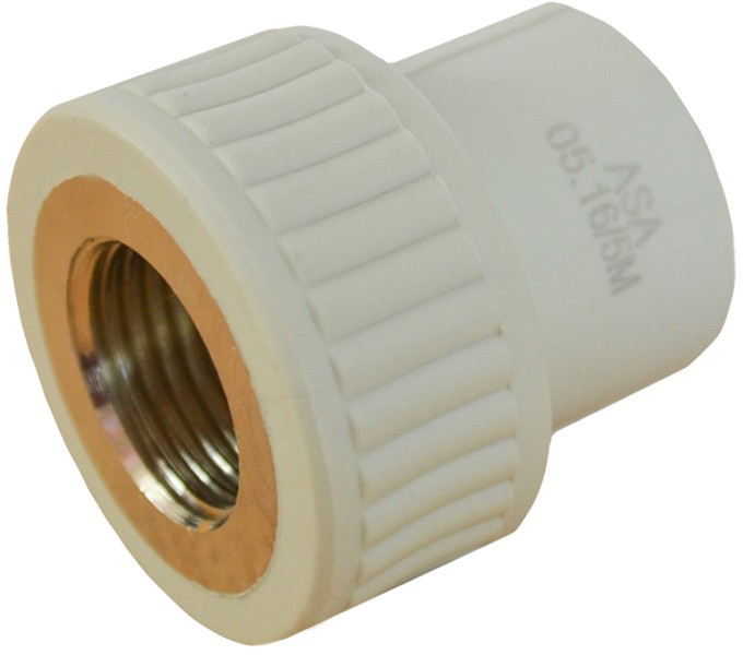 ППРС Муфта внутренняя резьба 20 х 1/2" ASA серый