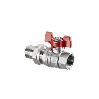 Кран Овентроп шаровой (20) "Obtibal"  3/4" гш американка бабочка, PN16 (107 58 06)