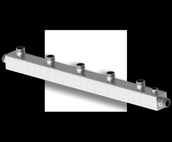 Гидравлический коллектор стальной на 5 контуров