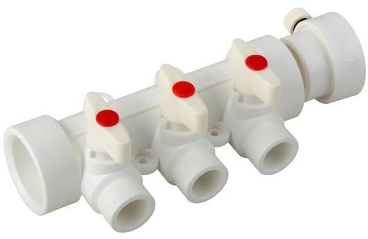 ППРС Коллектор 40*20  2 выхода с краном Donsen