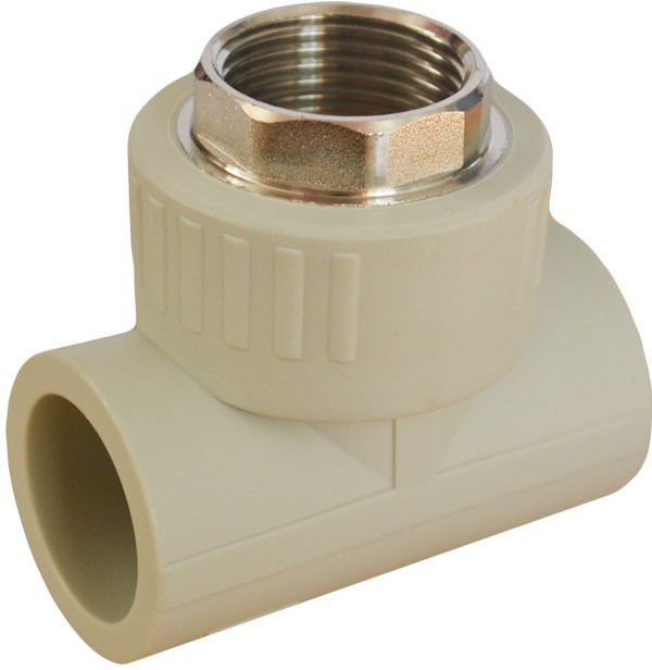 ППРС Тройник внутренняя резьба 32 х  3/4" ASA серый