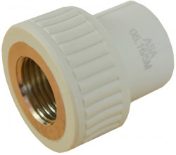 ППРС Муфта внутренняя резьба 25 х  1/2" ASA серый