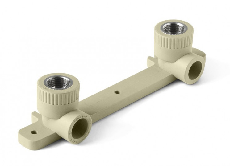 ППРС Планка для смесителя  20 х 1/2, внутренняя резьба серый