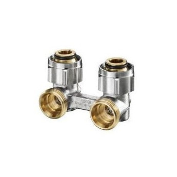 Узел нижнего подключения радиатора 3/4"НГ x 3/4"НР угловой Овентроп (101 58 14)