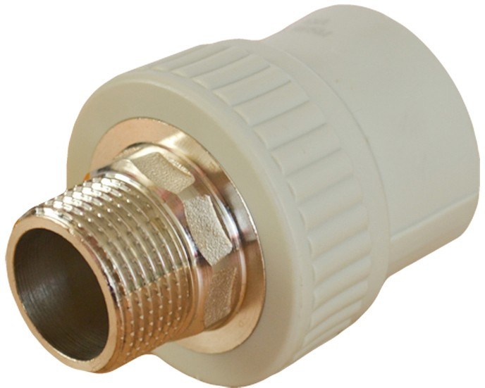 ППРС Муфта наружная резьба 25 х  1/2" ASA серый