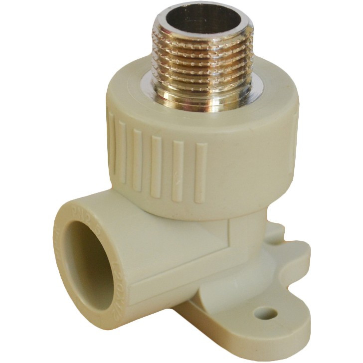 ППРС Угол наружная резьба 20 х 1/2" с креплением  ASA серый