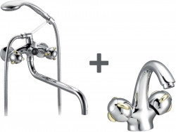 Коллекция Рейн Gold . Комплект смесителей для ванны Зорге (арт.01348, арт.01350)