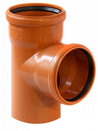 ППБ  Тройник 90 160x110  ОРАНЖЕВАЯ  ПОЛИТРОН