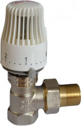 Клапан для радиатора терморегулирующий  RVC Pro 1/2" угловой с термоголовкой (art. 01928)