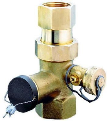 Клапан отсечн. д/гидроак-ра Expa-Con Ду20, 3/4"ВР, PN10, латунь, с пломб.устр. Овентроп (108 90 06)