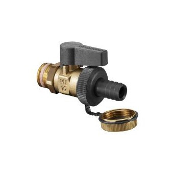 Кран дренажный Ду15, 1/2"НР со съемным пластиковым штуцером и колпачком Овентроп (103 33 14)