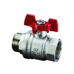 Кран Овентроп шаровой (15) "Obtibal" 1/2" гш бабочка, PN16 (107 63 04)