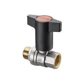 Кран Овентроп шаровой (15) "Obtibal" 1/2" гш маховик пластик, PN16 (107 73 04)